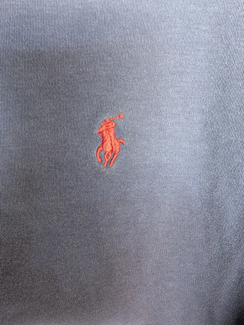 Ralph Lauren Navy Polo Shirt with Red Pony Embroidery